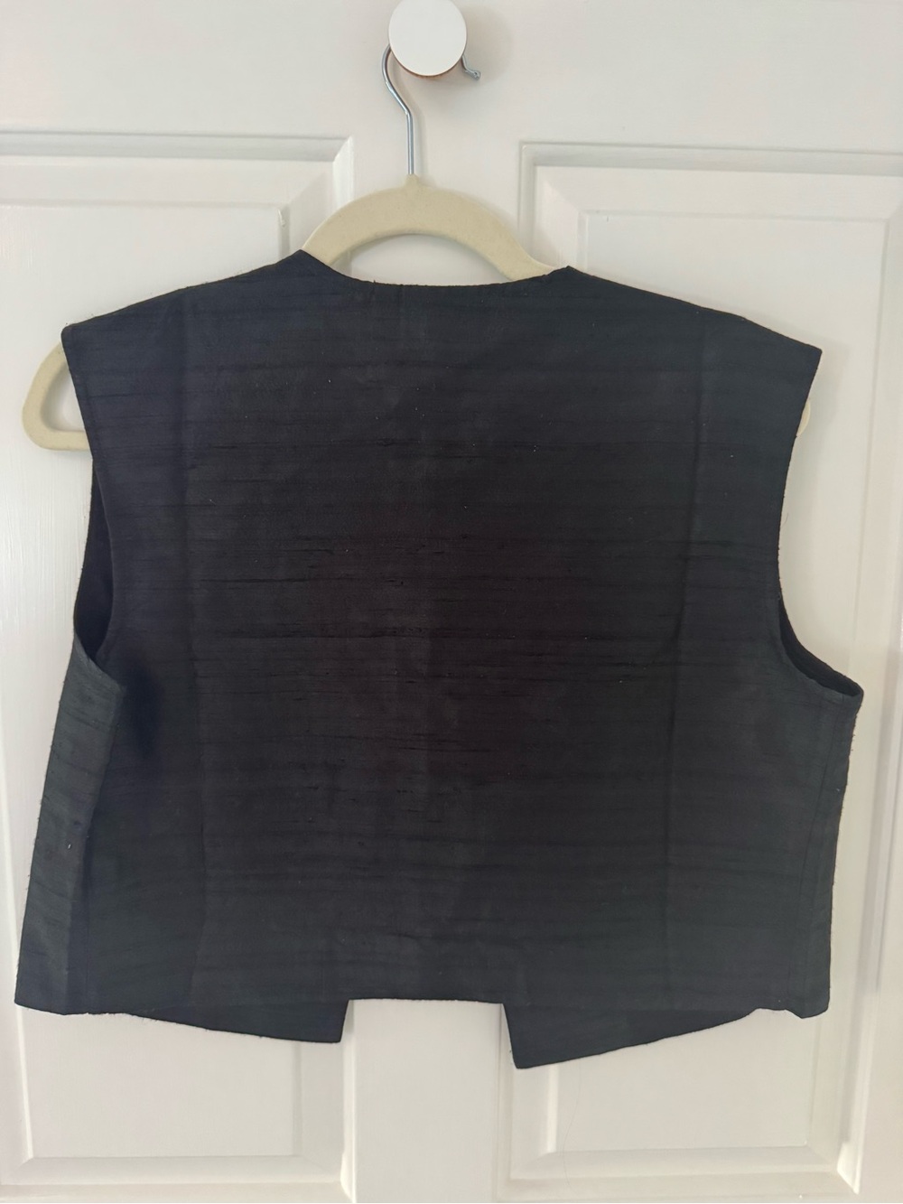Julia Amory Blair Top Noir Silk Dupioni Size Small - Picture 4 of 7